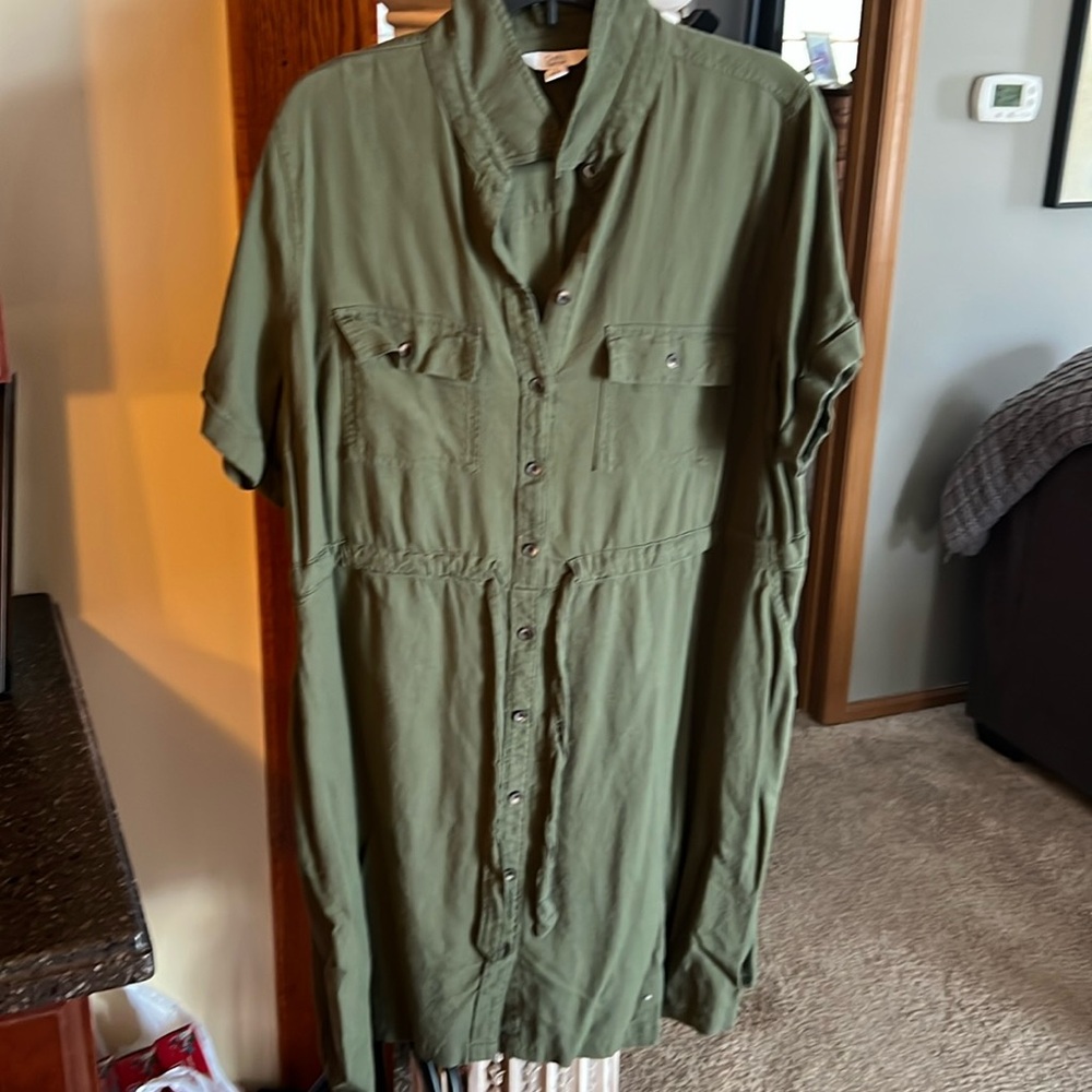 Womens cute summer dress in army green